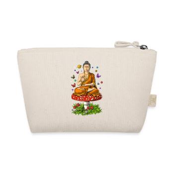 Magic Mushrooms Buddha Zen Yoga Meditation - Organic Pouch - nature - Back