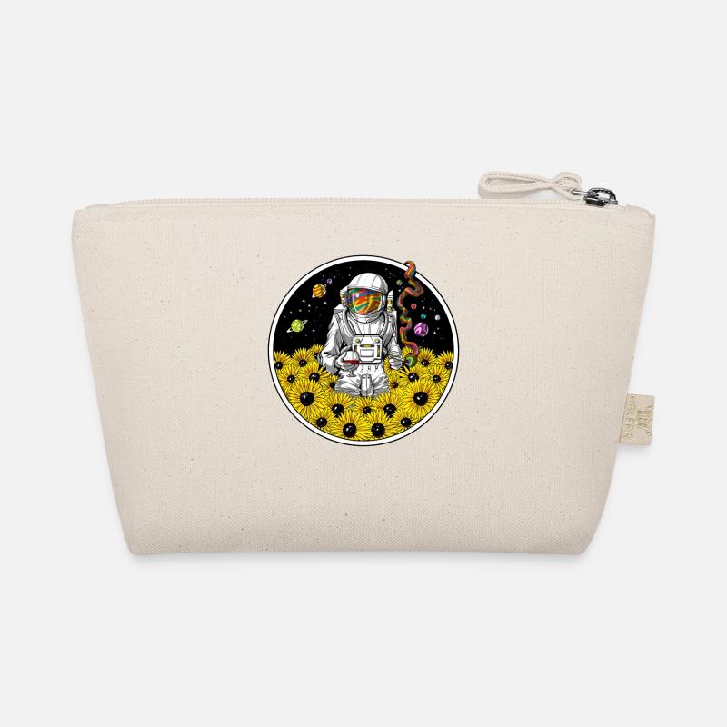 Astronaut Psychedelic Sunflower Organic Pouch