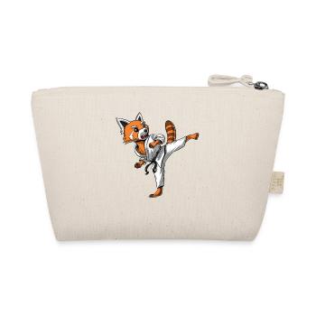 Roter Panda Bär Karate Ninja - Bio-Täschchen - Natur - Hinten