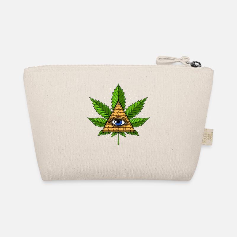 Unkraut Blatt Illuminati Pyramide Bio-Täschchen