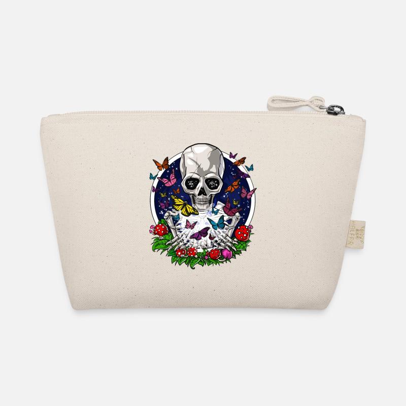 Psychedelic Butterflies Skeleton Organic Pouch