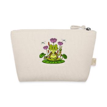 Hippie Frog Zen Yoga Meditation - Organic Pouch - nature - Back