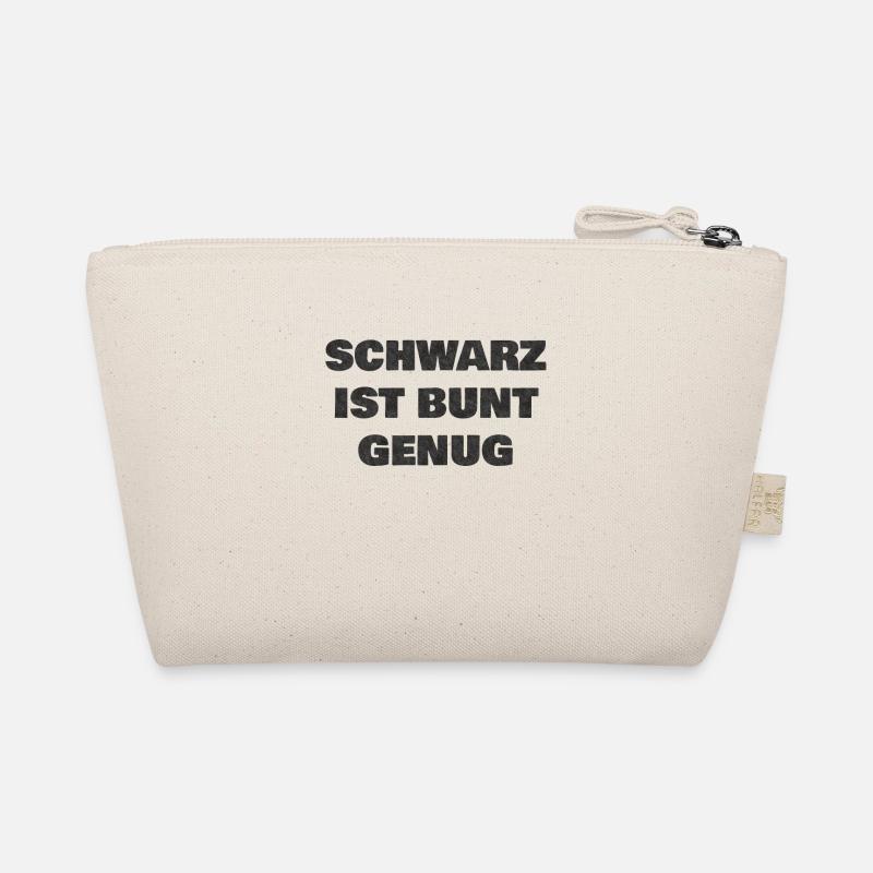 schwarz ist bunt genug - Bio-Täschchen - Natur