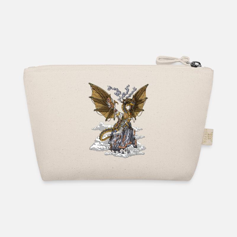 Steampunk Dragon - Organic Pouch - nature