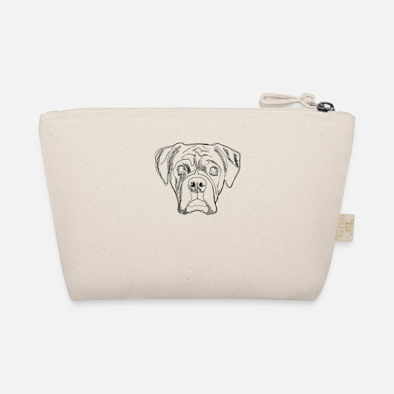 Boxer Hund - Bio-Täschchen - Natur