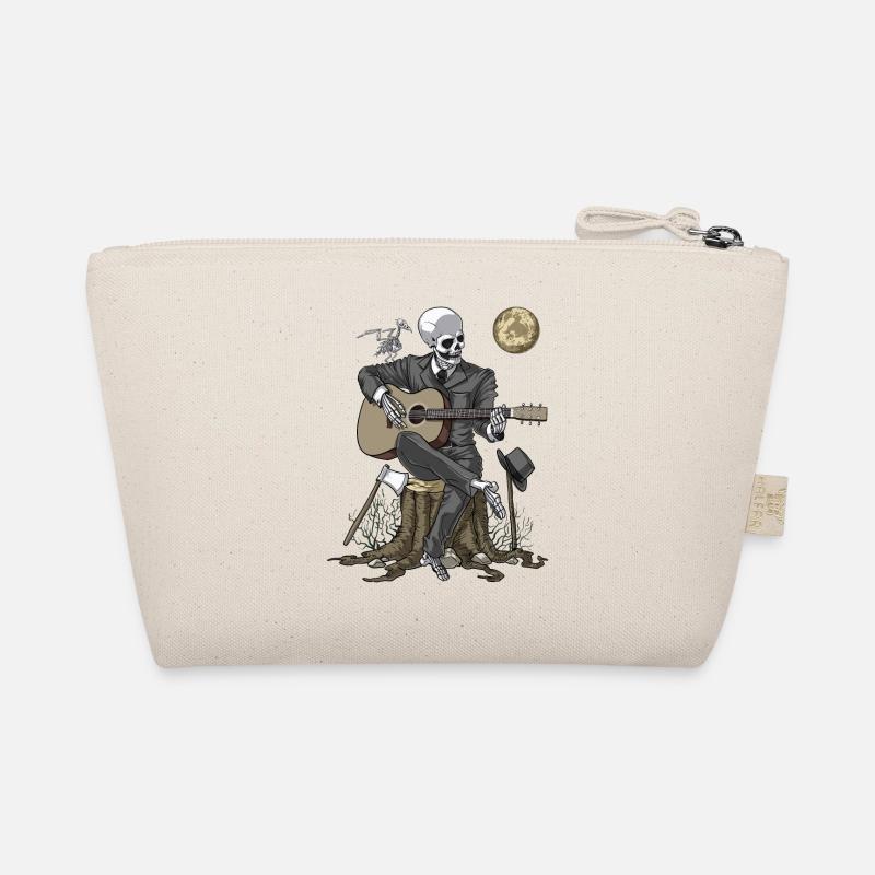 Skeleton Guitar Player Organic Pouch