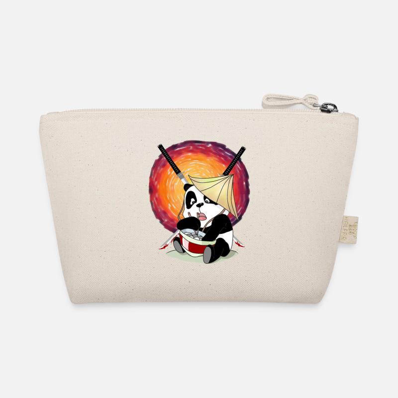 Panda Bear Asia Japan Sun Samurai Fantasy Organic Pouch