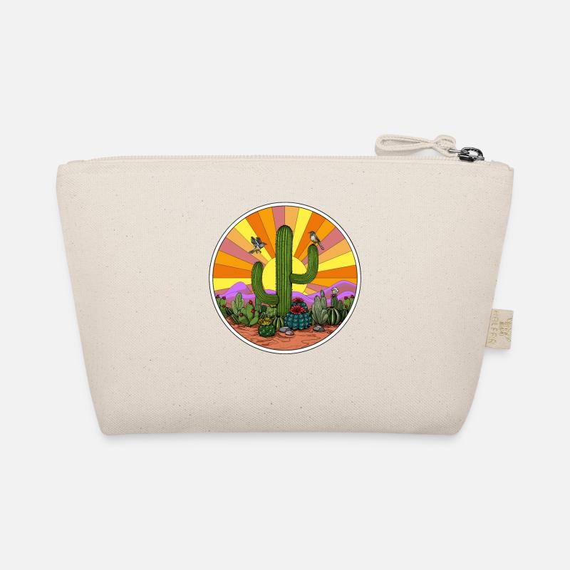 Hippie-Kaktus-Wüste - Bio-Täschchen - Natur