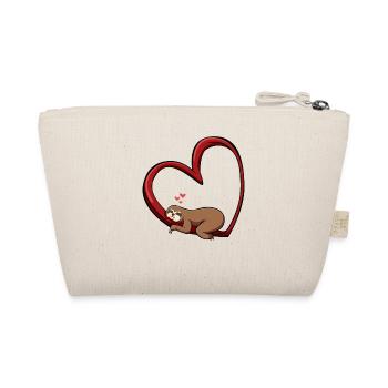 Sloth heart love animal lover relationship - Organic Pouch - nature - Back