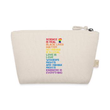 Science Is Real Black Lives Matter LGBT BLM Fist - Organic Pouch - nature - Back