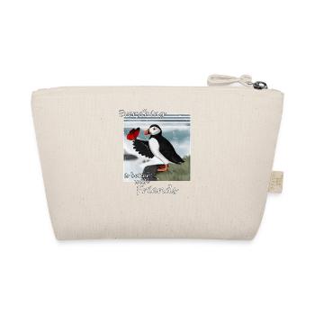Everything is Better With Friends Vintage Vogel - Organic Pouch - nature - Back