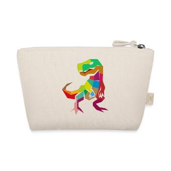 Abstrakter T-Rex trex tyrannosaurus Geschenkidee - Bio-Täschchen - Natur - Hinten