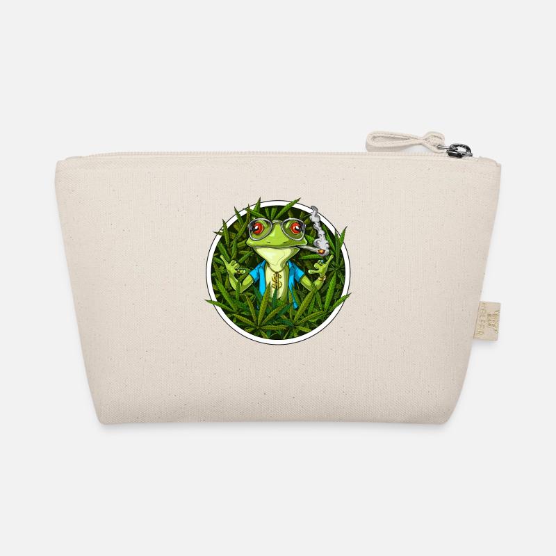 Frosch, der Unkraut raucht Bio-Täschchen