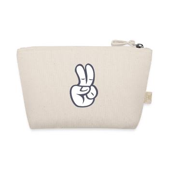 Peacezeichen Finger Comic - Organic Pouch - nature - Back