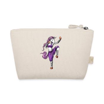 Einhorn Kickboxen Ninja - Bio-Täschchen - Natur - Hinten