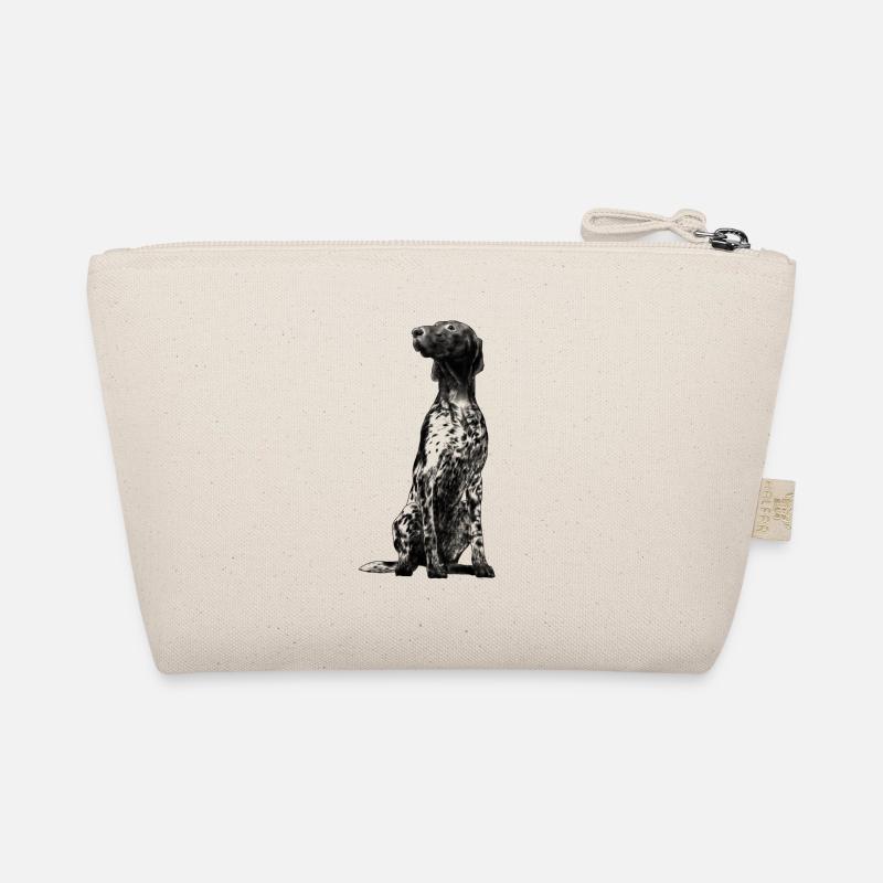 Sitting German Shorthaired Pointer Dog Organic Pouch