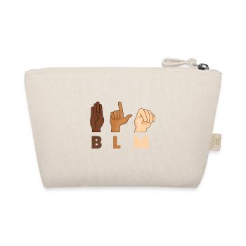Black Lives Matter ASL Equality BLM Gift - Organic Pouch - nature - Back