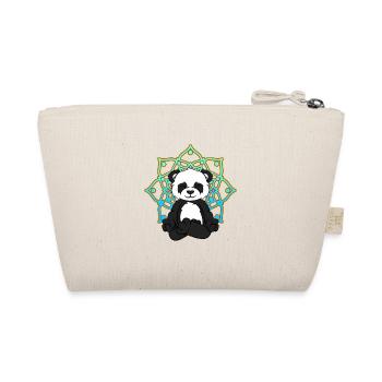 Ladies Giant Panda Bear Yoga,Mandala Panda Bear Makes - Organic Pouch - nature - Back