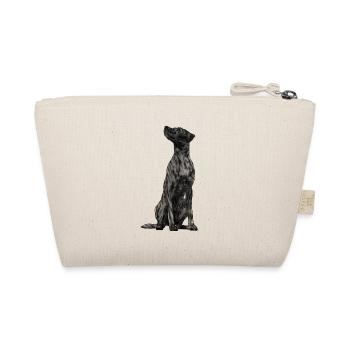 Sitzender Plott Hound Hund - Bio-Täschchen - Natur - Hinten