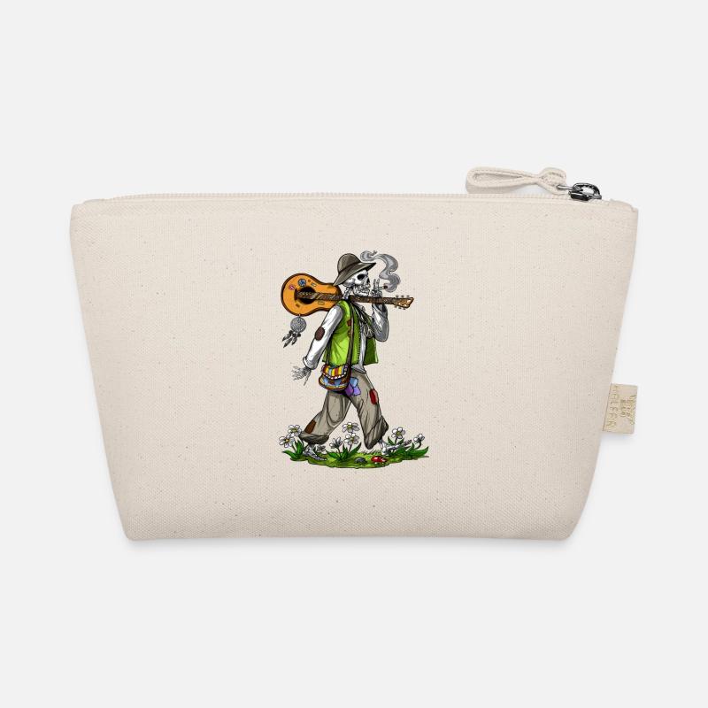 Skeleton Hippie Stoner Organic Pouch