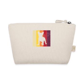 Bulldogge Retro Frenchie Hund HUnde Geschenk - Bio-Täschchen - Natur - Hinten