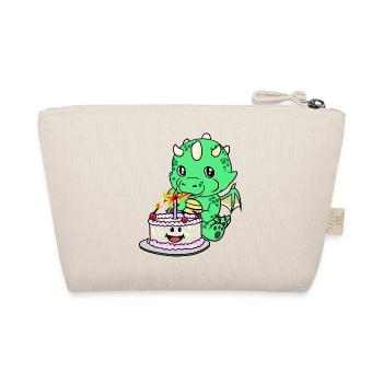 Dragon Baby Birthday Cake Congratulations KInd - Organic Pouch - nature - Back