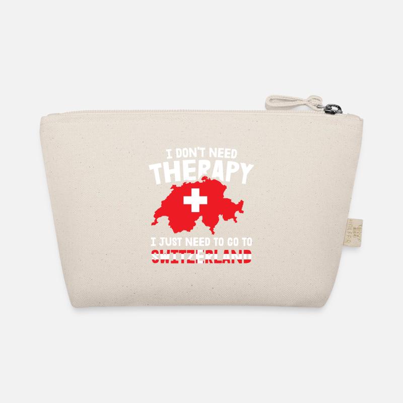 Schweiz Therapie Swiss Schweizer Heimat Geschenk - Bio-Täschchen - Natur