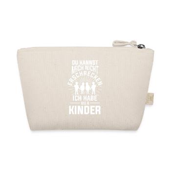 Vier Kinder Vater Papa Mutter Mama Eltern Geschenk - Bio-Täschchen - Natur - Hinten