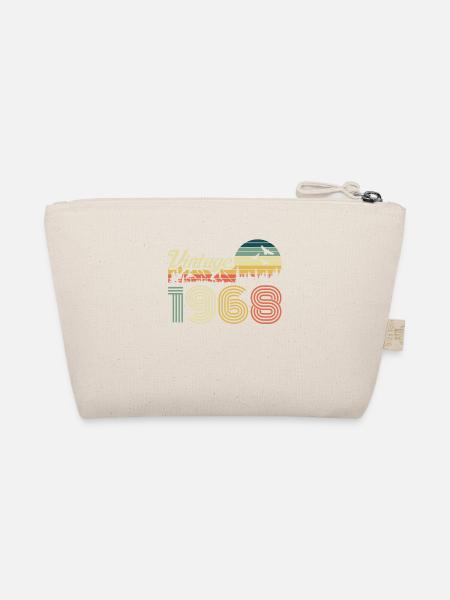 Vintage 1968 Birthday Retro Vintage Gift - Organic Pouch - nature