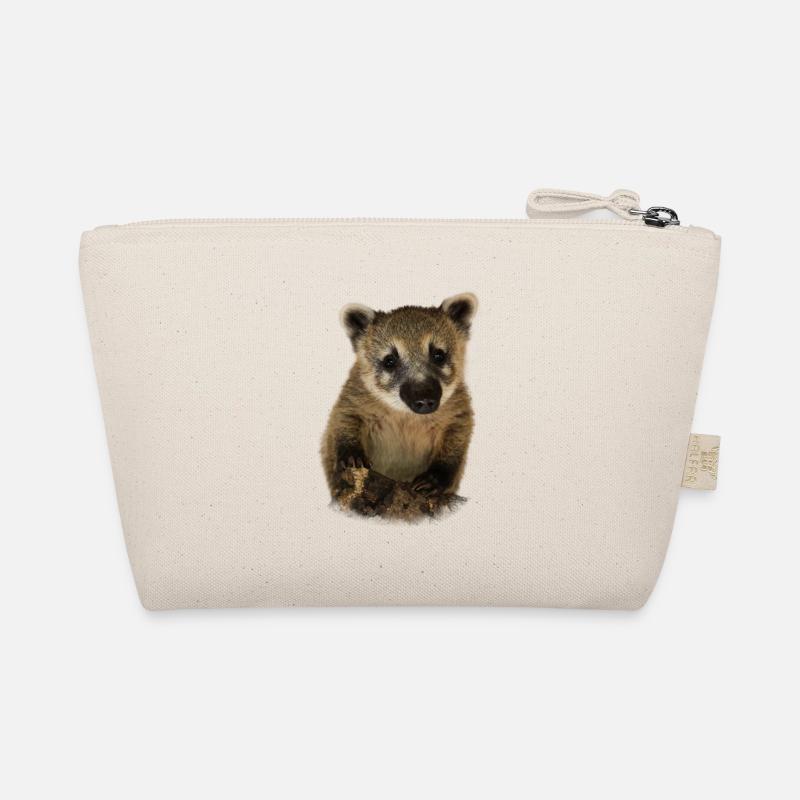 Nasenbär Rüsselbär Illustration Design Geschenk - Bio-Täschchen - Natur