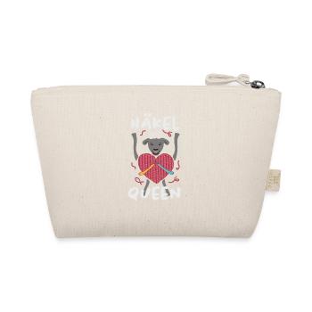 Lustiges Häkelqueen Geschenk - Bio-Täschchen - Natur - Hinten