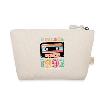 Vintage 1992 92 Birthday Retro Vintage Gift - Organic Pouch - nature - Back