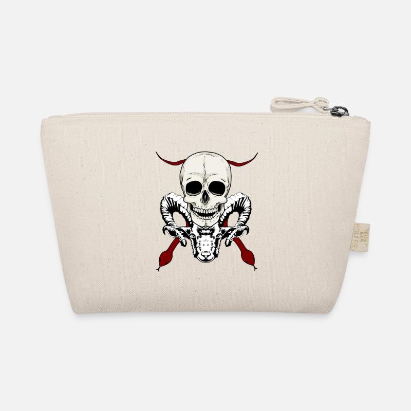 Teufel Satan satanisch Dämon teuflisch Schädel Bio-Täschchen