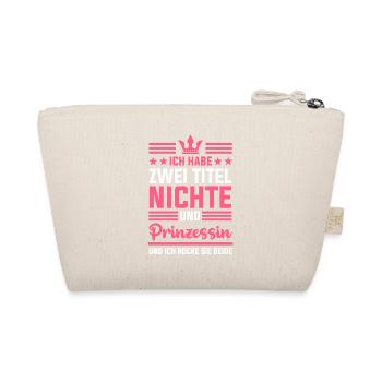 Nichte Prinzessin Geschenk - Bio-Täschchen - Natur - Hinten