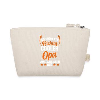 Grandpa Of Twins Twin Opa - Organic Pouch - nature - Back