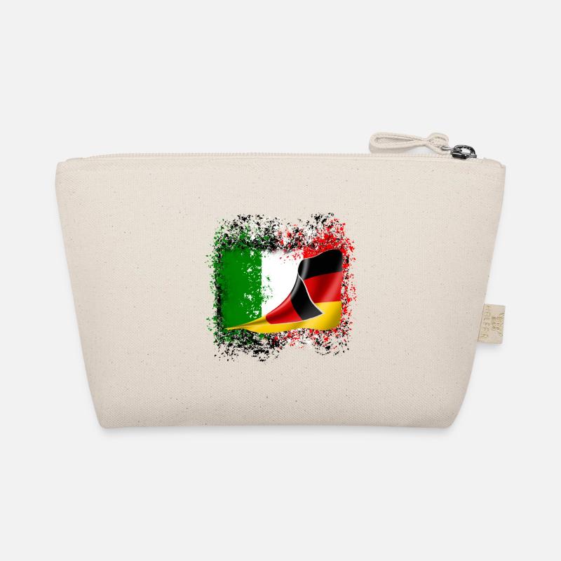 Italienisch deutsche Freundschaft Freunde Flagge - Bio-Täschchen - Natur