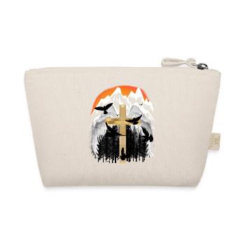 Cross, Mountains, Mountains, Peaks, Mourning, Death, Jesus God - Organic Pouch - nature - Back