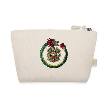 Quetzalcoatl Aztec Ouroboros - Organic Pouch - nature - Back
