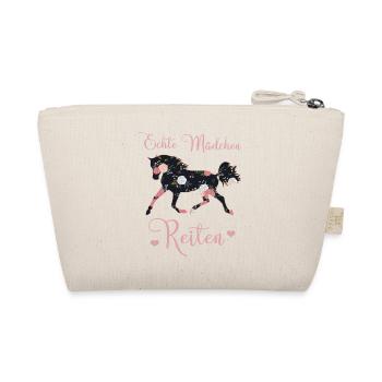 Echte Mädchen Reiten Pferde Geschenkidee - Bio-Täschchen - Natur - Hinten