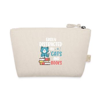 Easily Distracted By Cats and Books for Cat Book - Trousse biologique - nature - Dos