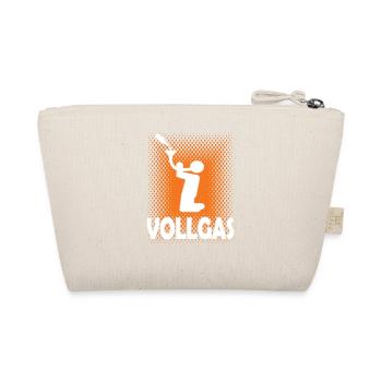 Vollgas Achtung Trichtern Shirt Schild - Bio-Täschchen - Natur - Hinten