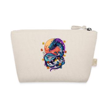 Vaporwave Japanese Dragon - Organic Pouch - nature - Back