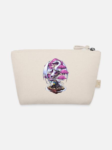 Japanese Dragon Cherry Blossom - Organic Pouch - nature - Back
