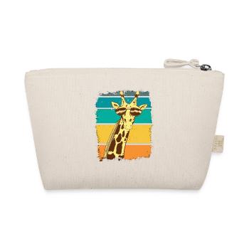Vintage Giraffe Retro Giraffe Africa Animals Safari - Organic Pouch - nature - Back