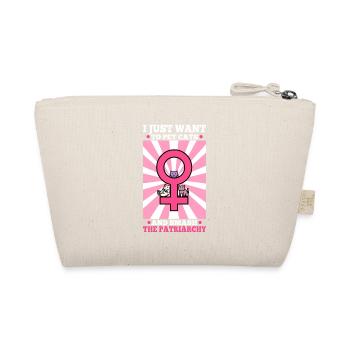 I just want to pet cats and smash the patriarchy - Organic Pouch - nature - Back