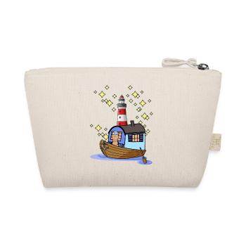 Peanut Sailor Boat Lighthouse Adventure Trip - Organic Pouch - nature - Back