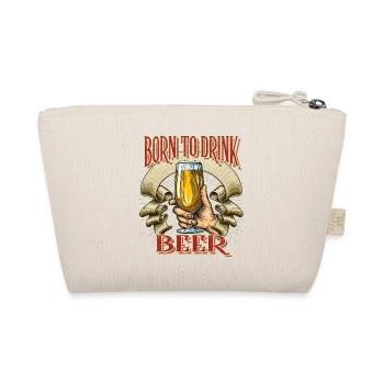 Lustiger Bierspruch, Biertrinker, Bierglas, Spruch - Bio-Täschchen - Natur - Hinten