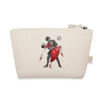 Goth Skeletons Dancing - Organic Pouch - nature - Back