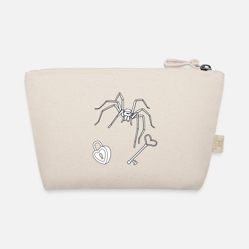 Horror Halloween Spider Key Lock Guard Organic Pouch