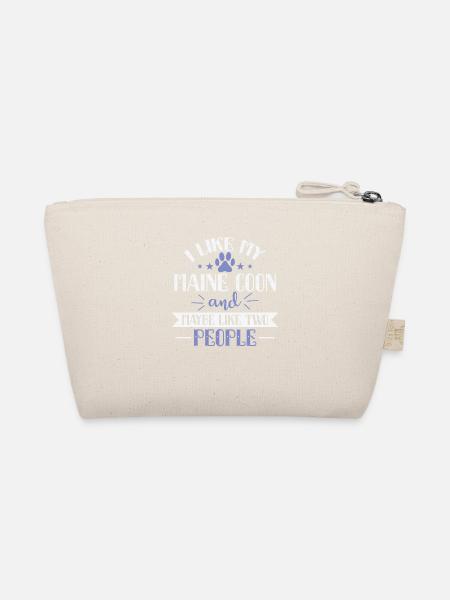 I Like my Maine Coon and Maybe like two People - Organic Pouch - nature - Back